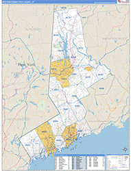 Western Connecticut Basic Wall Map